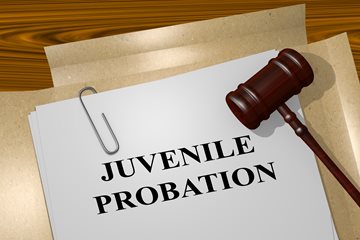 Image of paper that says Juvenile Probation and a gavel